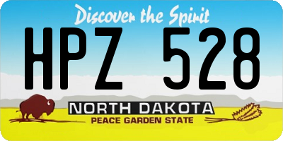 ND license plate HPZ528