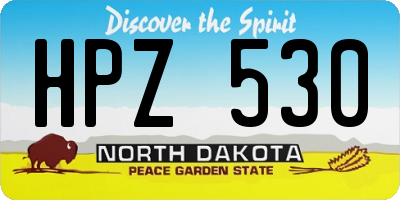 ND license plate HPZ530