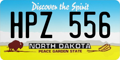 ND license plate HPZ556
