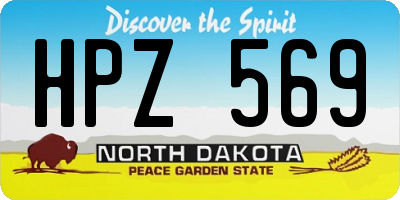 ND license plate HPZ569