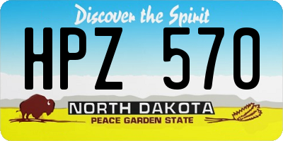 ND license plate HPZ570