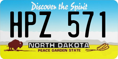 ND license plate HPZ571
