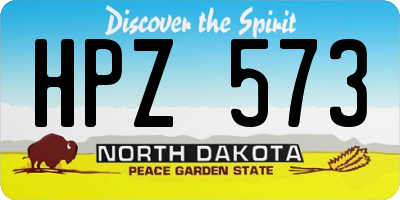 ND license plate HPZ573