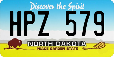 ND license plate HPZ579