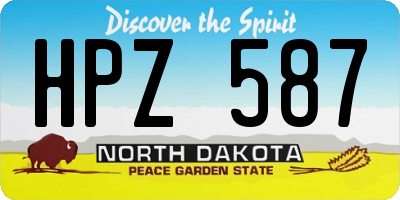 ND license plate HPZ587