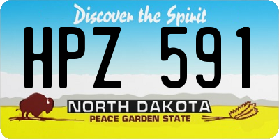 ND license plate HPZ591