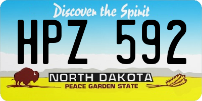 ND license plate HPZ592