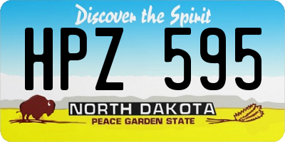 ND license plate HPZ595