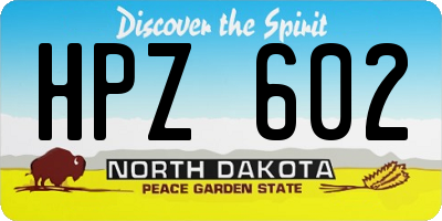 ND license plate HPZ602