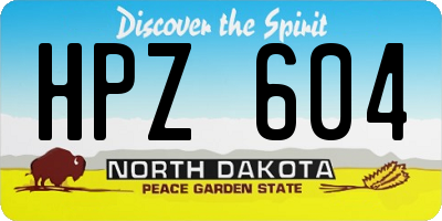 ND license plate HPZ604