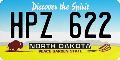 ND license plate HPZ622