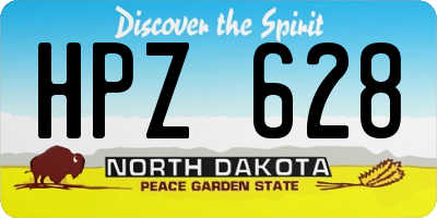 ND license plate HPZ628