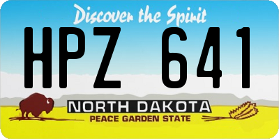 ND license plate HPZ641