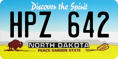 ND license plate HPZ642