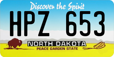 ND license plate HPZ653