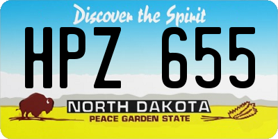 ND license plate HPZ655