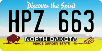 ND license plate HPZ663