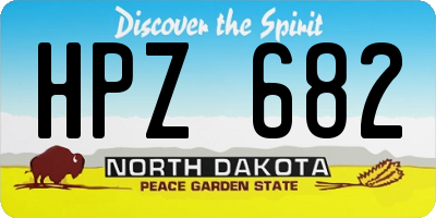 ND license plate HPZ682