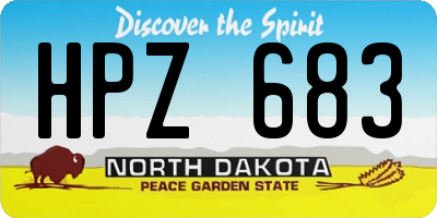 ND license plate HPZ683