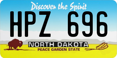 ND license plate HPZ696