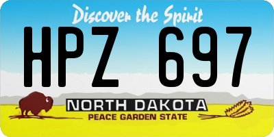 ND license plate HPZ697
