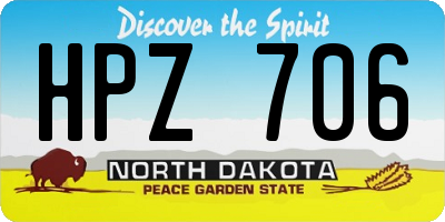 ND license plate HPZ706