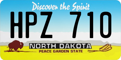 ND license plate HPZ710