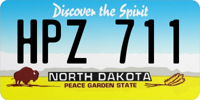 ND license plate HPZ711