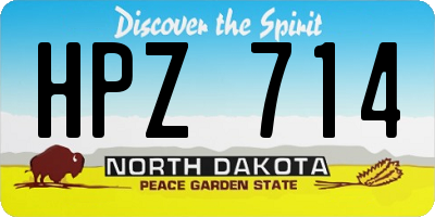 ND license plate HPZ714