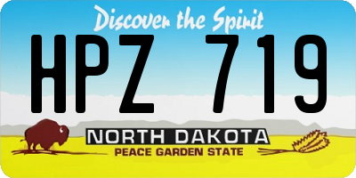 ND license plate HPZ719