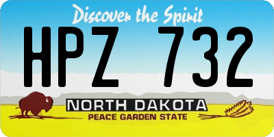 ND license plate HPZ732