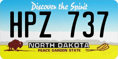 ND license plate HPZ737