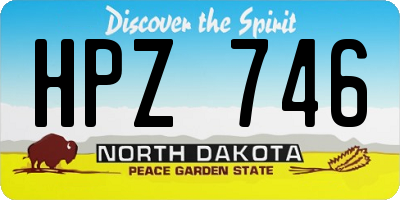 ND license plate HPZ746