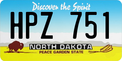 ND license plate HPZ751