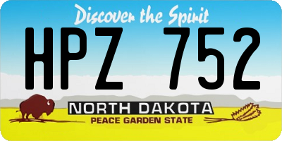 ND license plate HPZ752