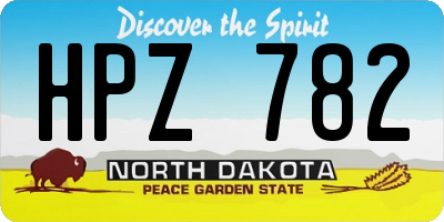 ND license plate HPZ782