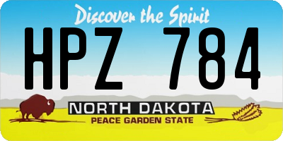 ND license plate HPZ784