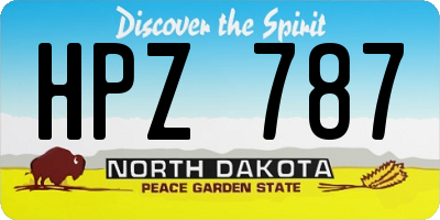 ND license plate HPZ787