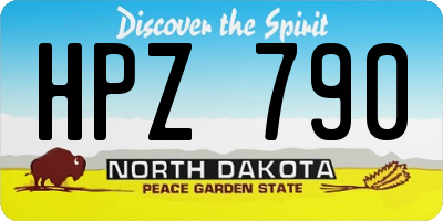 ND license plate HPZ790