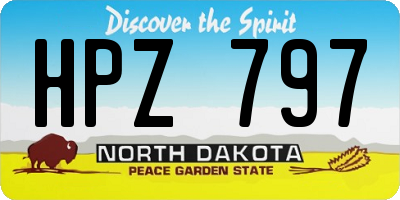 ND license plate HPZ797