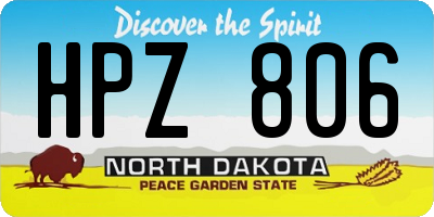 ND license plate HPZ806
