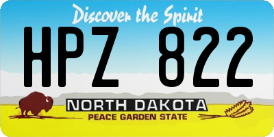 ND license plate HPZ822