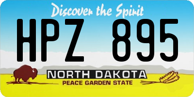ND license plate HPZ895