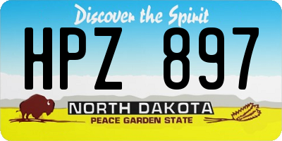 ND license plate HPZ897