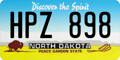 ND license plate HPZ898