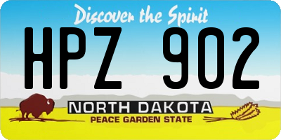 ND license plate HPZ902
