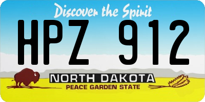 ND license plate HPZ912