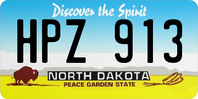 ND license plate HPZ913