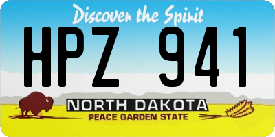 ND license plate HPZ941