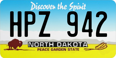 ND license plate HPZ942